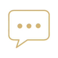 Minimalistic speech bubble icon with three dots, symbolizing a typing or message placeholder.
